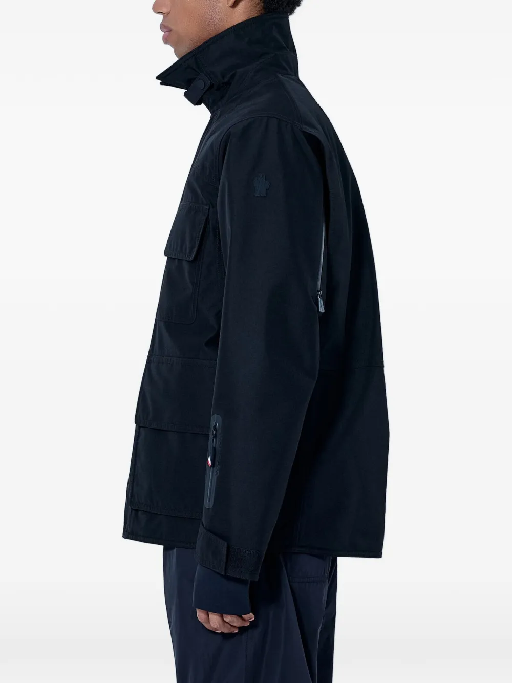 Moncler Grenoble Andes high-neck flap-pocket ski jacket Zwart