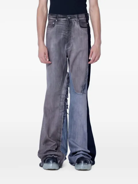 Rick Owens panelled raw-edge jeans