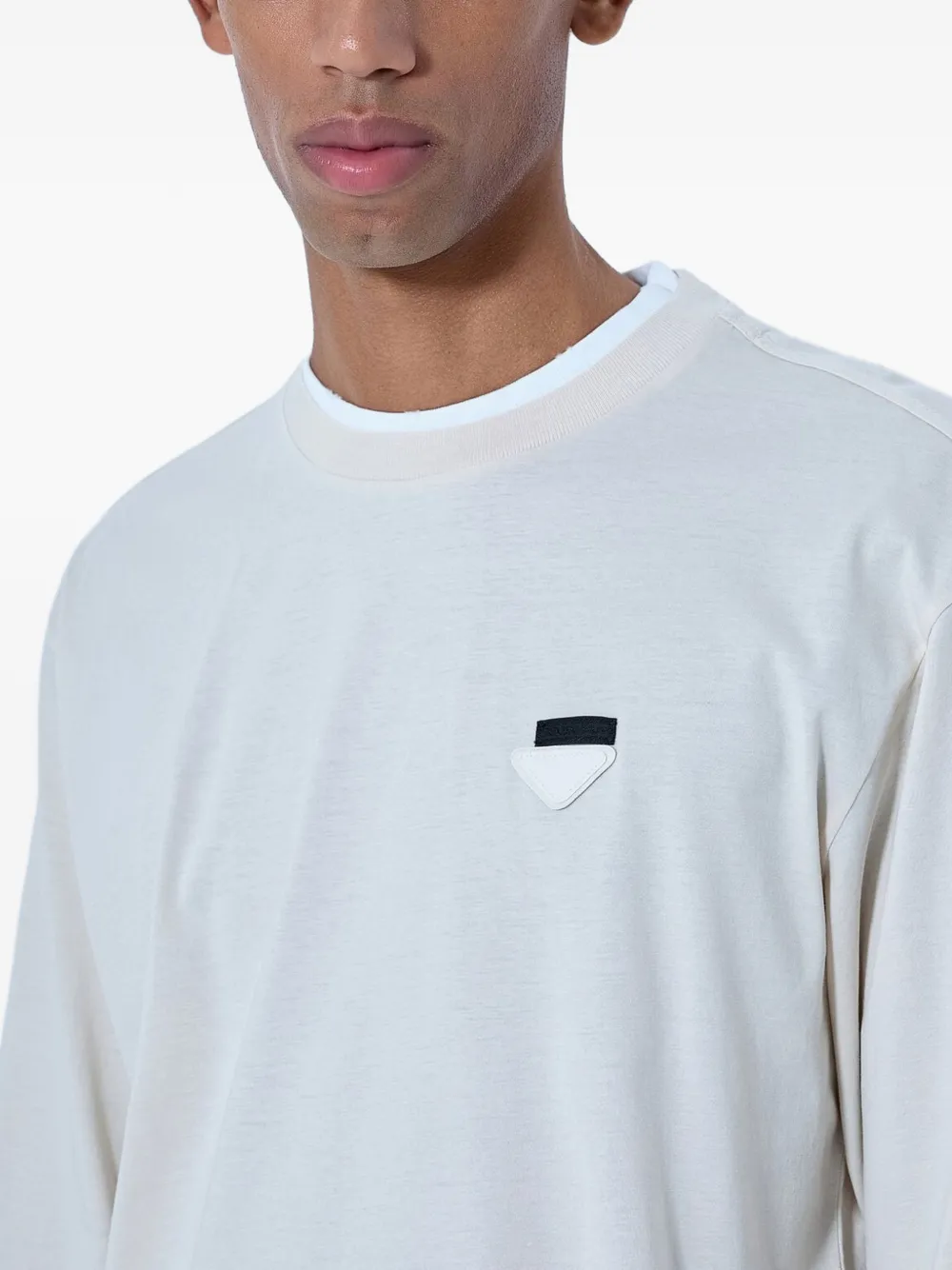 Prada Katoenen T-shirt met lange mouwen Beige