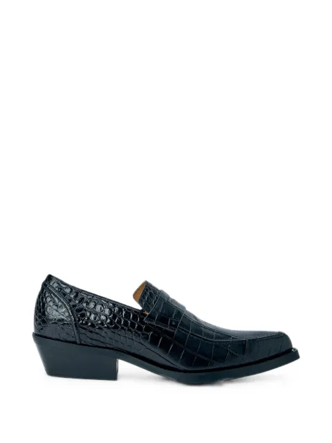 OUR LEGACY Cypher croc-embossed leather loafers