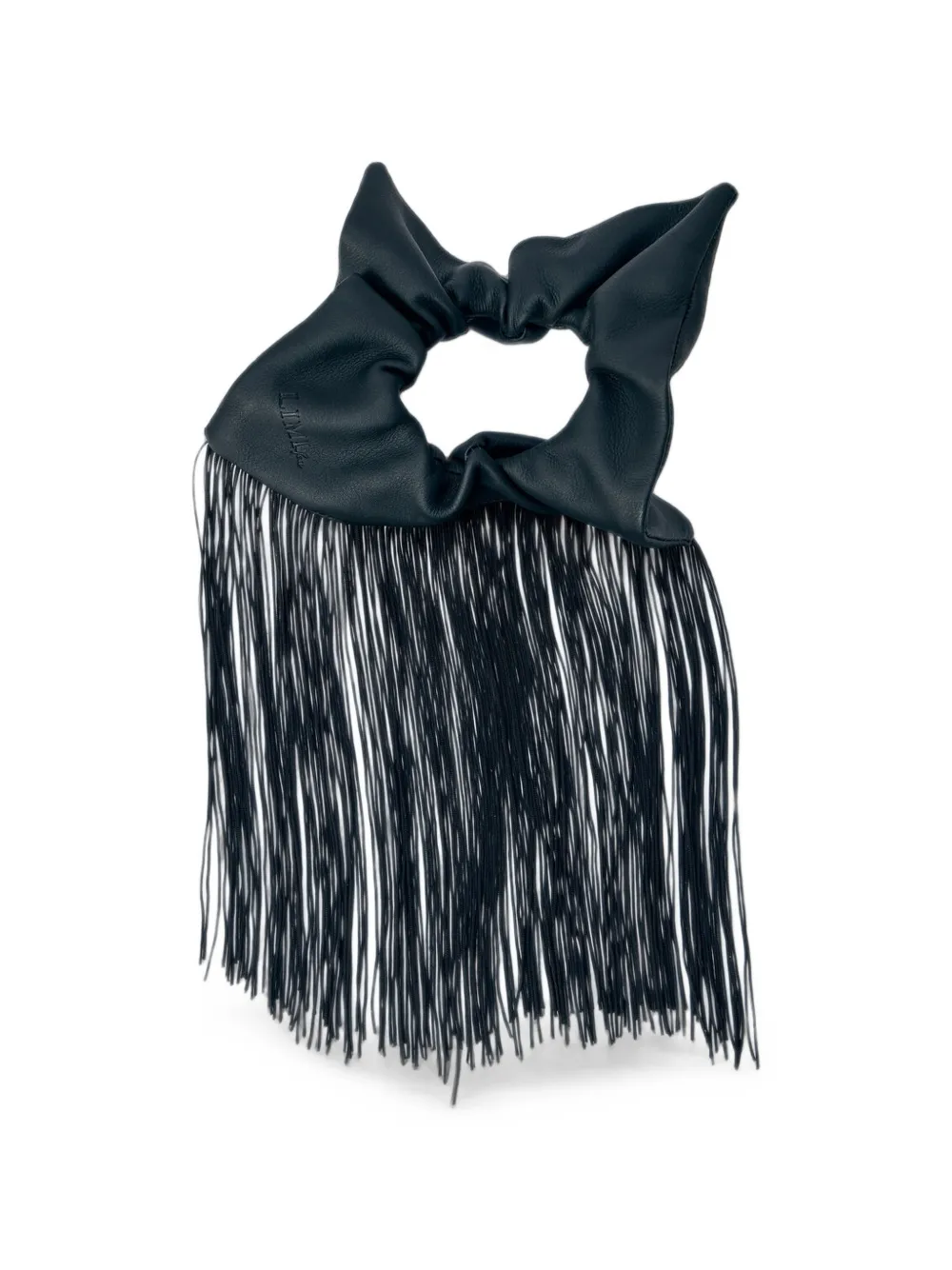 Limi Feu fringe-trim leather scrunchie - Schwarz