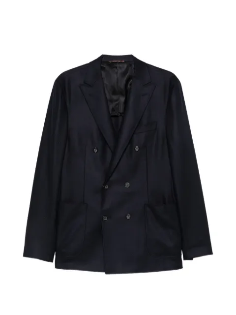 Canali double-breasted peak-lapels blazer