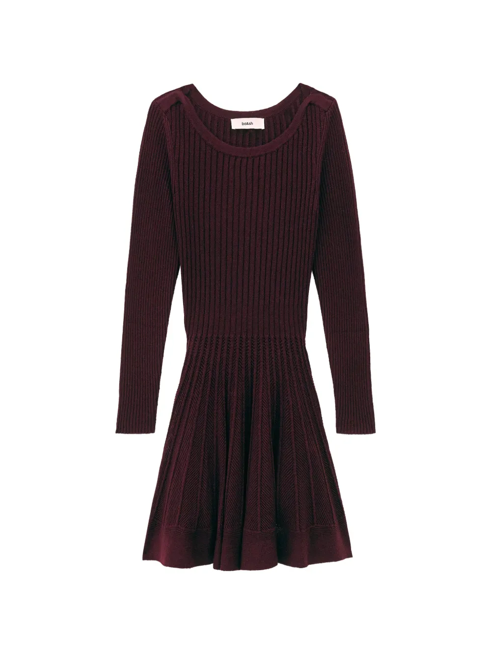 Ba&Sh Paola ribgebreide mini-jurk Rood