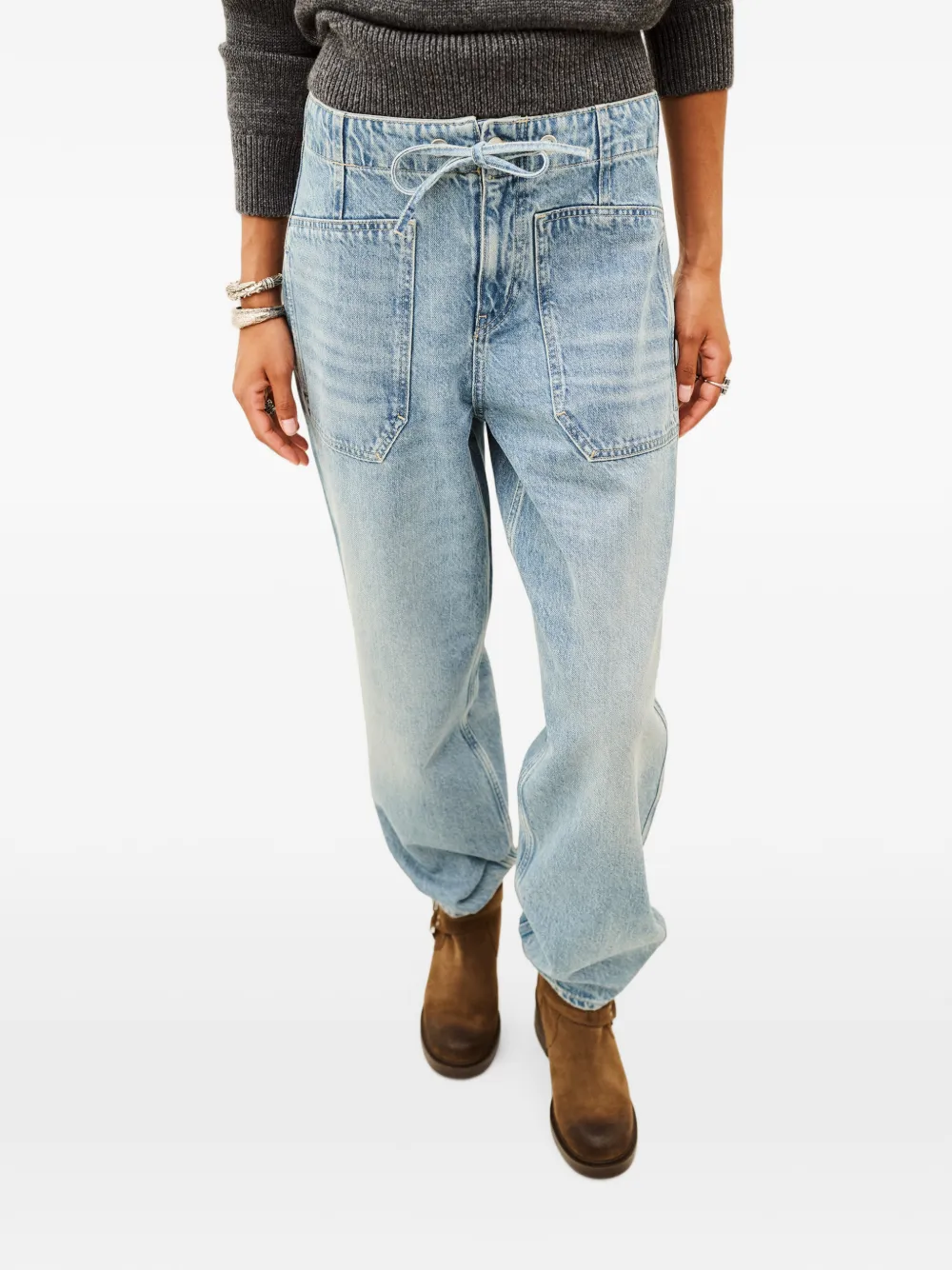 Ba&Sh Cocy jeans met trekkoord Blauw