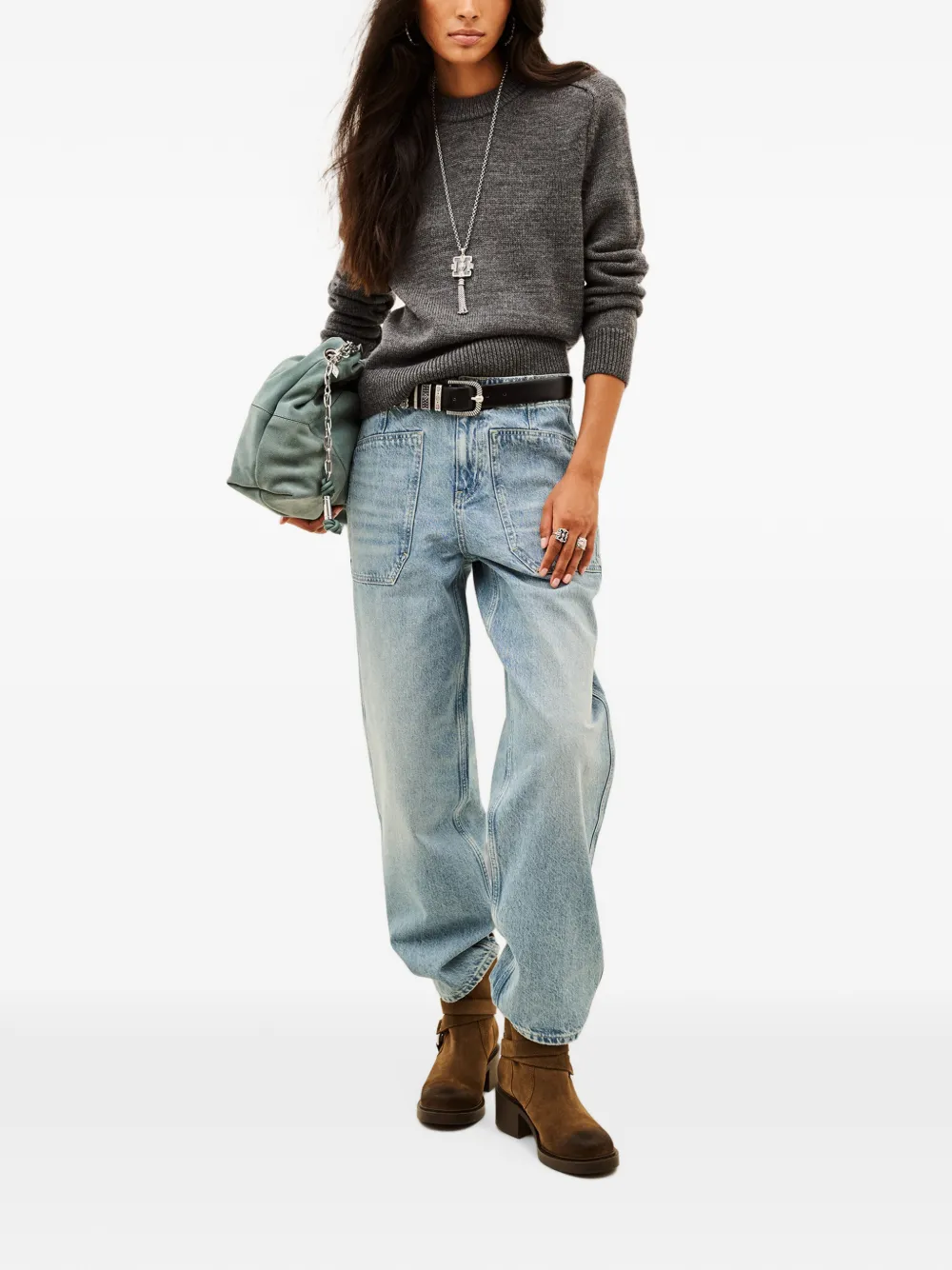 Ba&Sh Cocy jeans met trekkoord Blauw