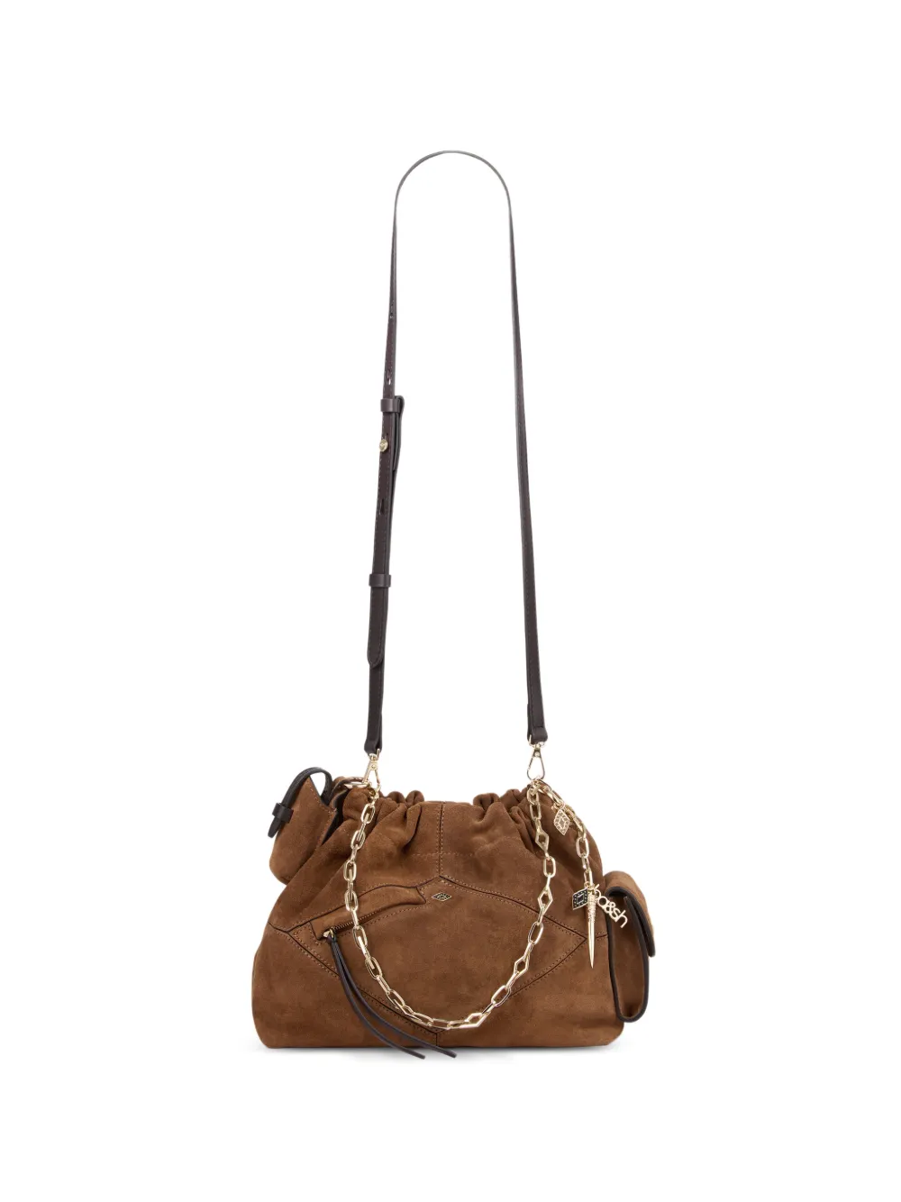 Ba&Sh June mini-schoudertas met ketting Bruin