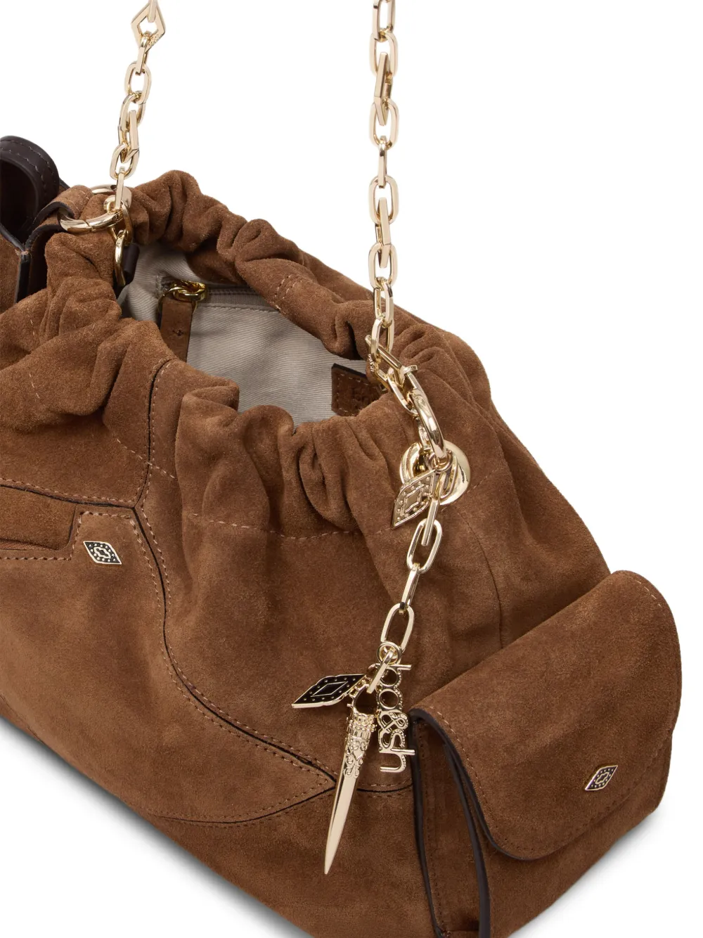 Ba&Sh June mini-schoudertas met ketting Bruin