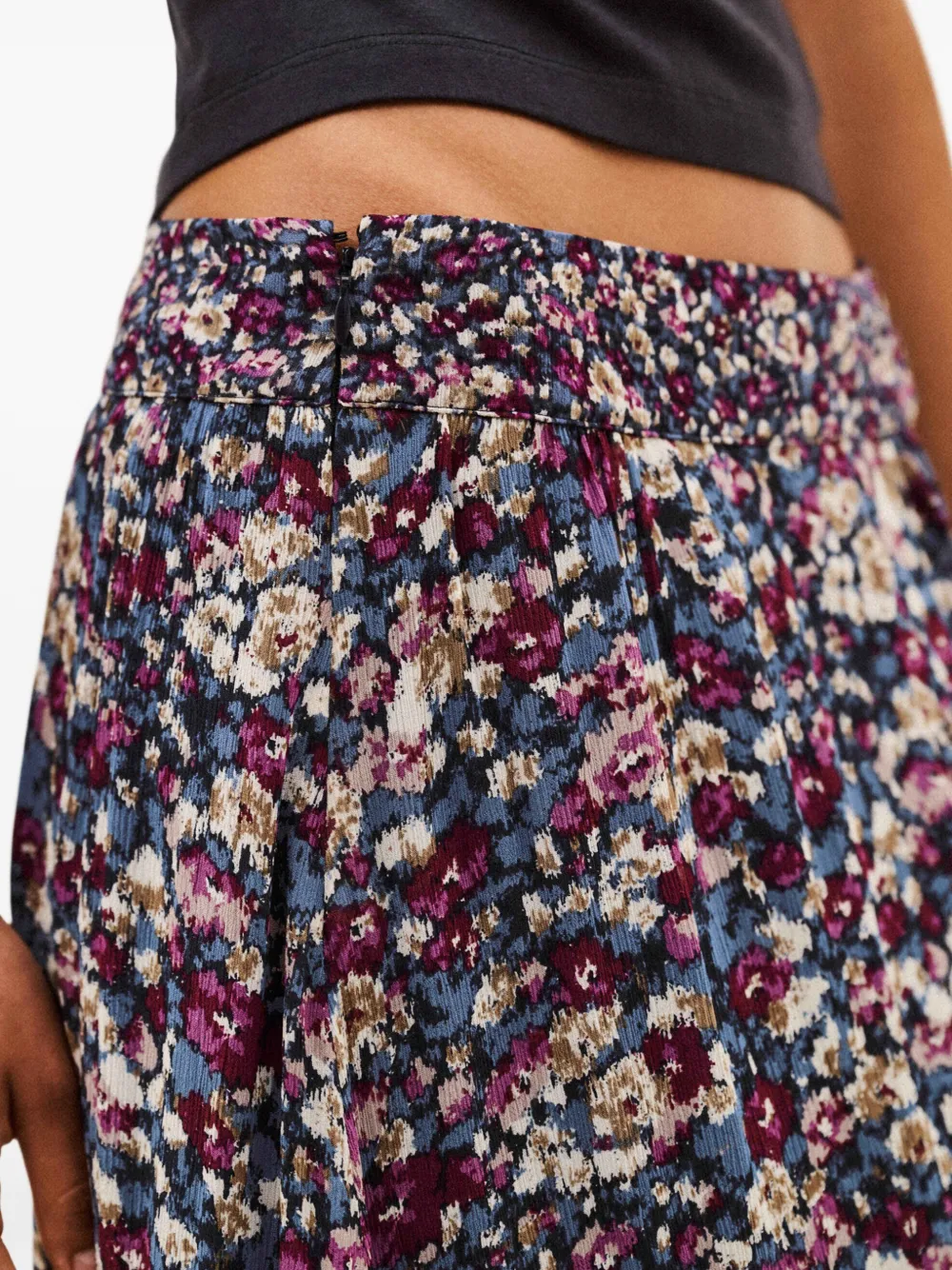 Ba&Sh Klap asymmetrische rok met bloemen-print Blauw