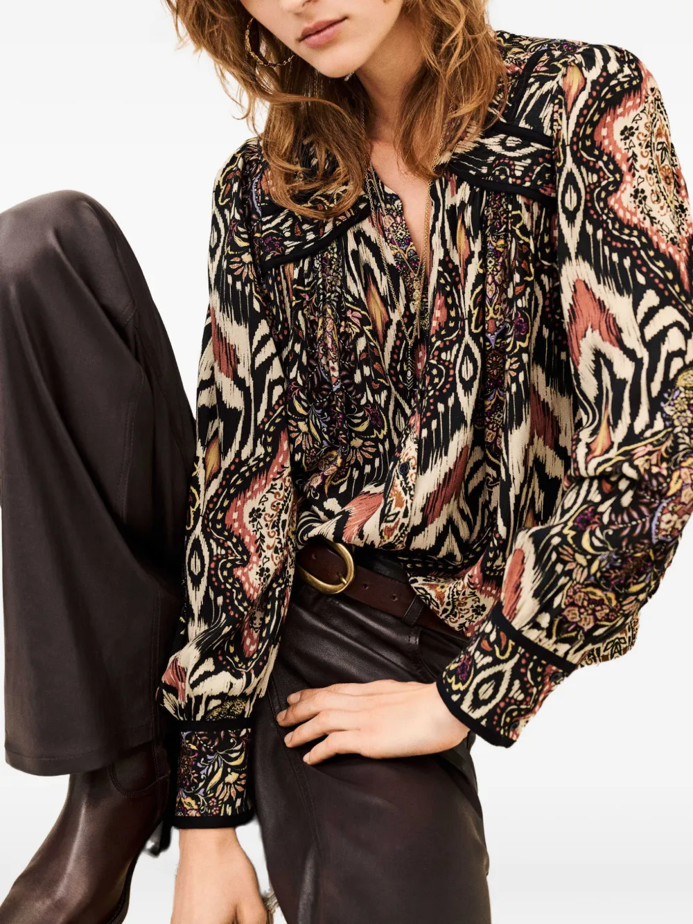 Ba&Sh Zolie blouse Zwart