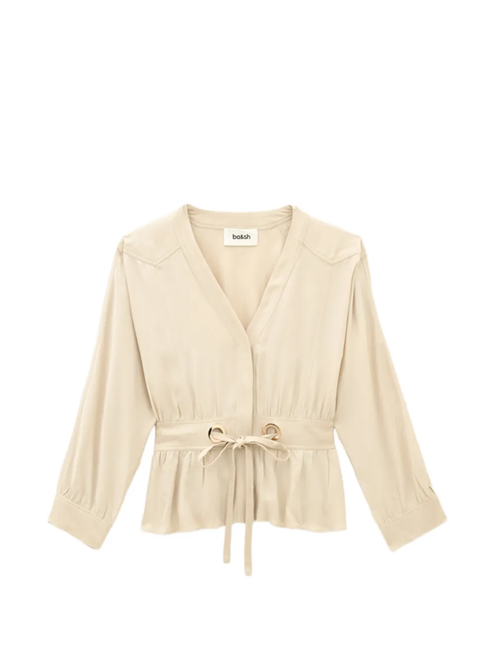 Ba&Sh Precila peplum tie-fastening blouse - Toni neutri