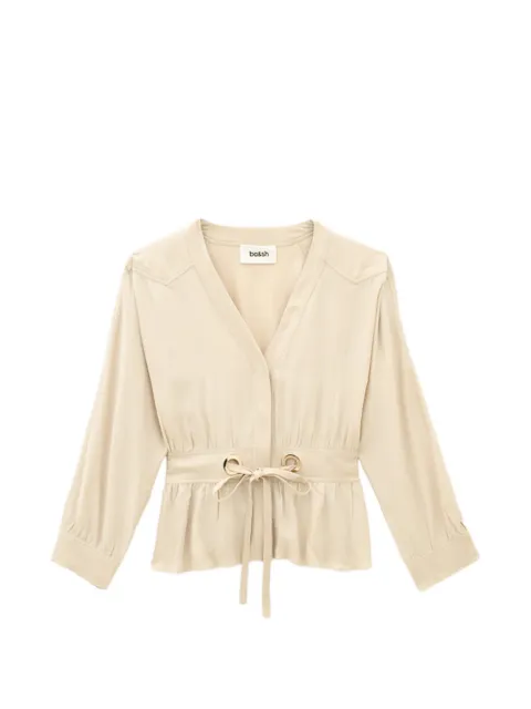Ba&Sh Precila peplum tie-fastening blouse