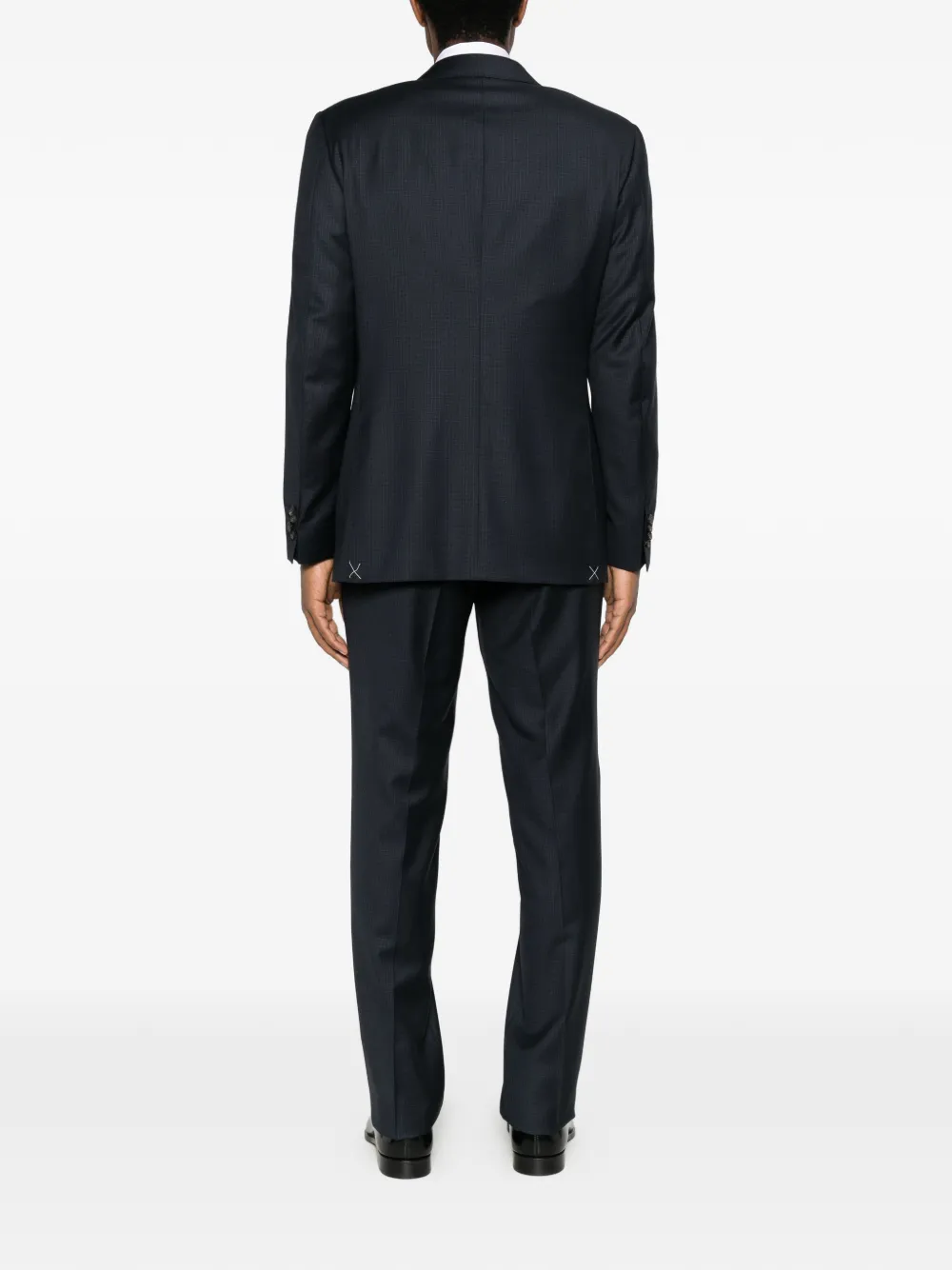 Canali check-pattern wool suit Blauw
