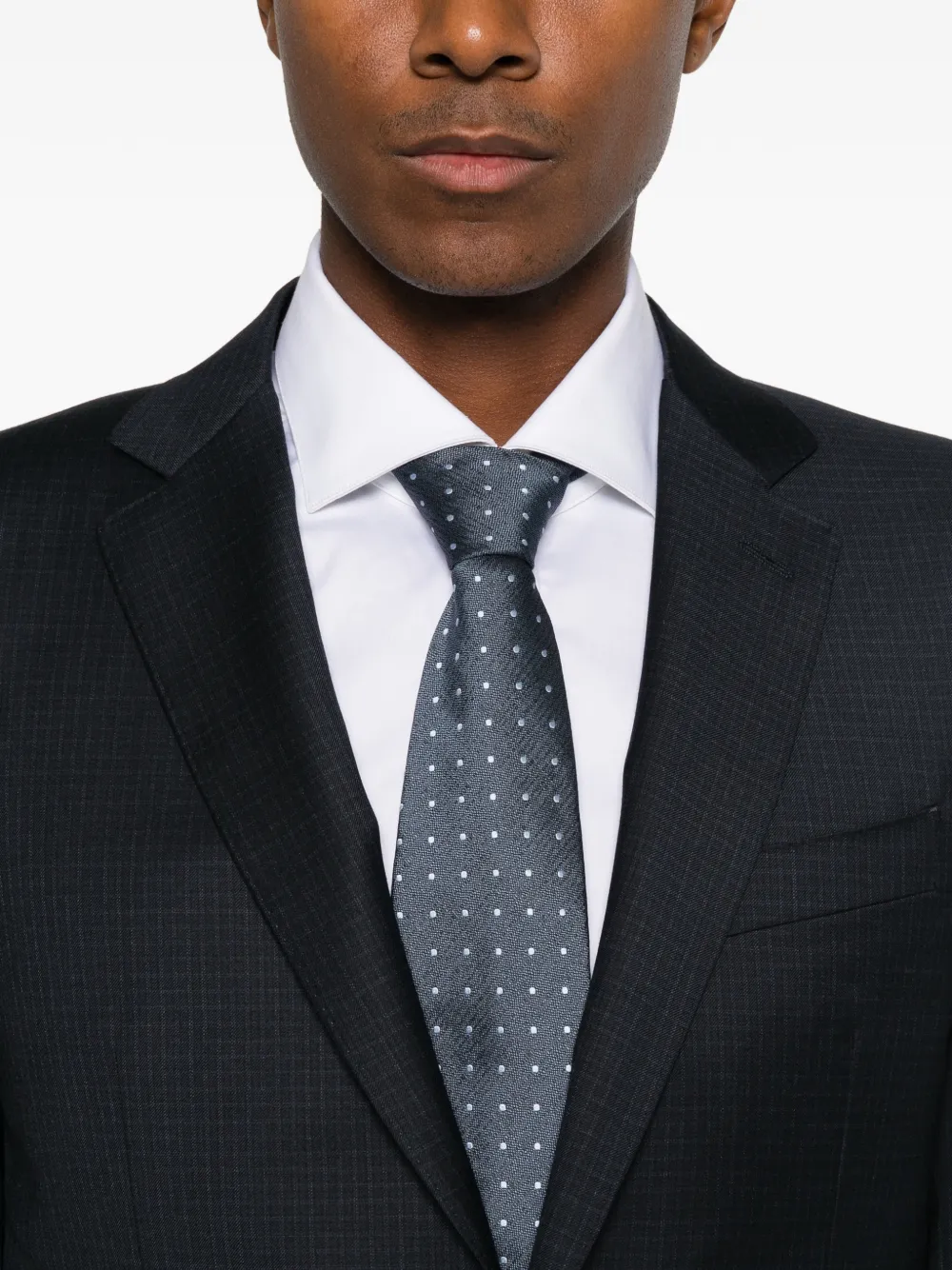 Canali check-pattern wool suit Blauw
