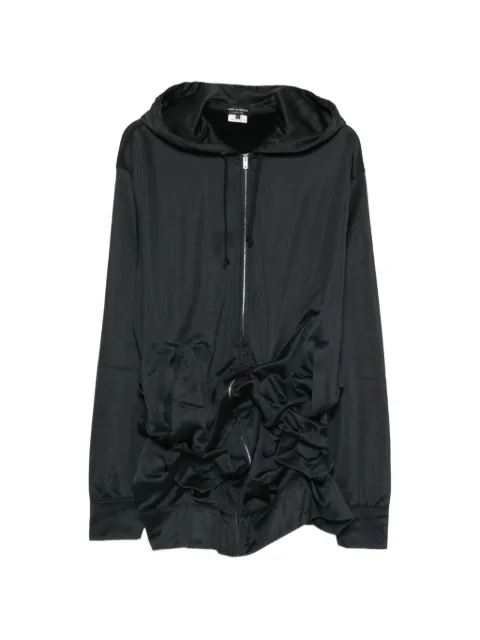 Comme des Garçons Homme Plus ruched zip-fastening hoodie