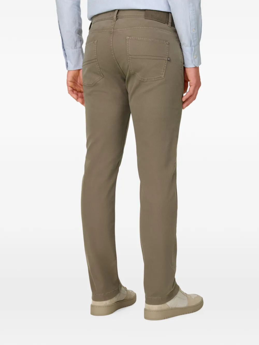 Boggi Milano Jeans van stretch katoenen tencel Beige