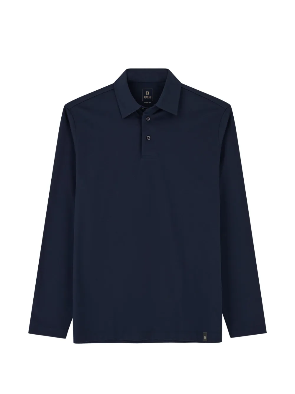 Boggi Milano コットン＆シルクジャージーポロシャツ | ブルー | Image 1