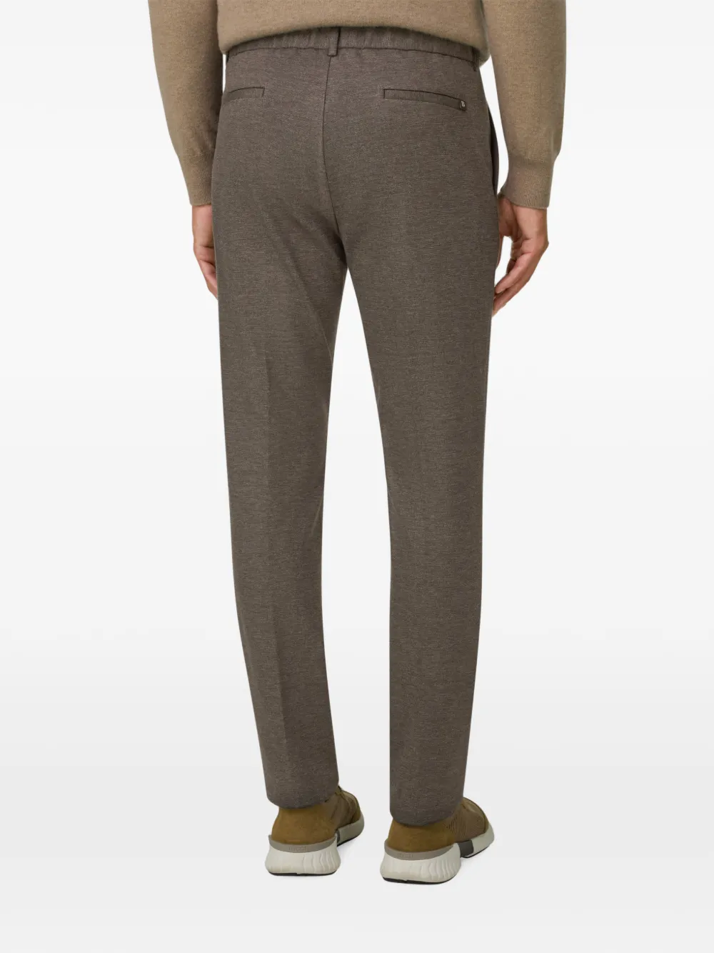 Boggi Milano Broek van technisch jersey Bruin