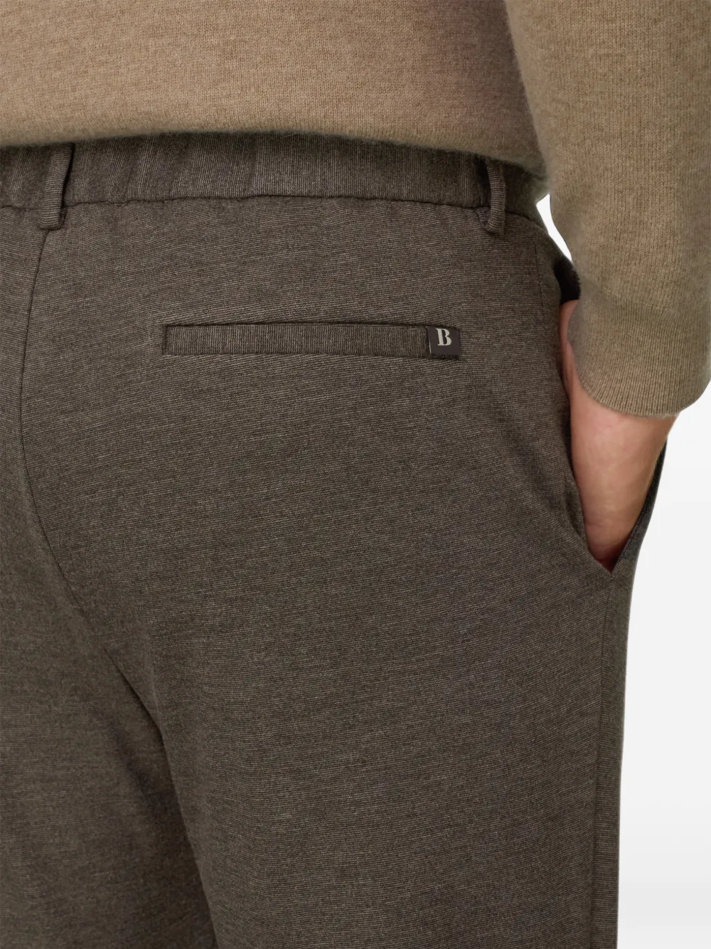 Boggi Milano Broek van technisch jersey Bruin