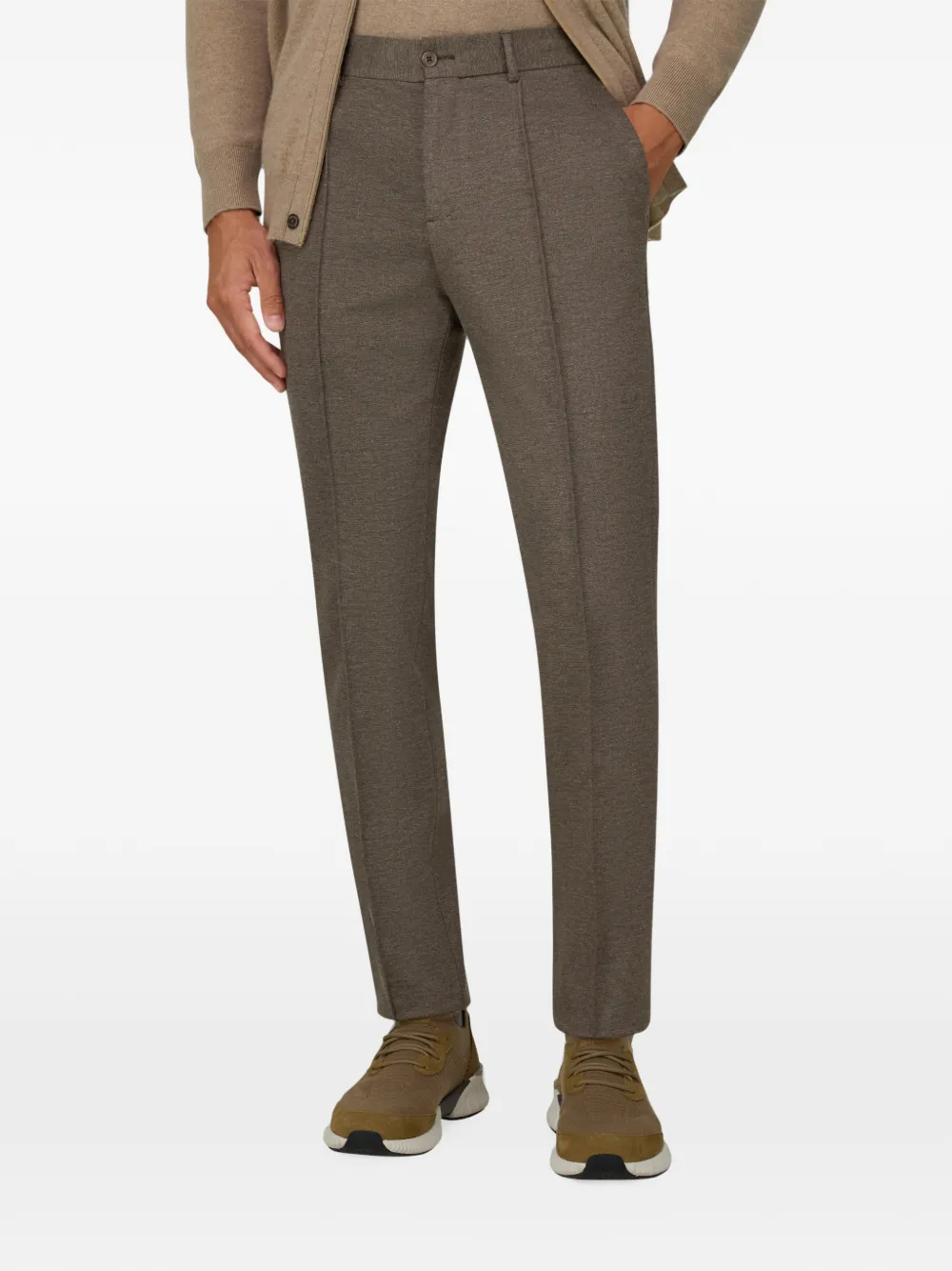 Boggi Milano Broek van technisch jersey Bruin