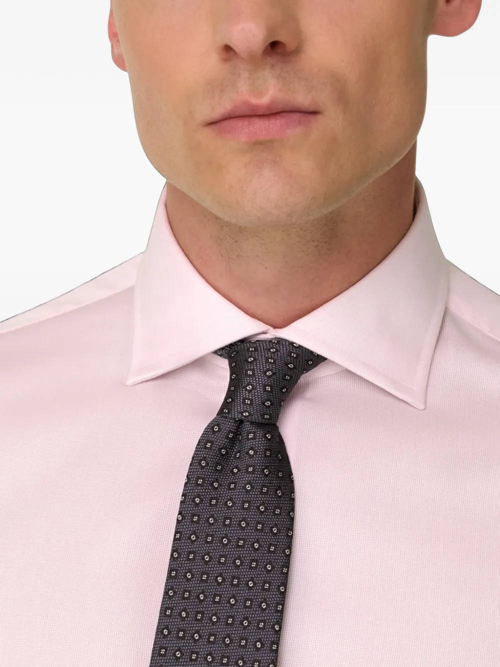 Boggi Milano Geruit katoenen non-iron regular-fit overhemd Roze