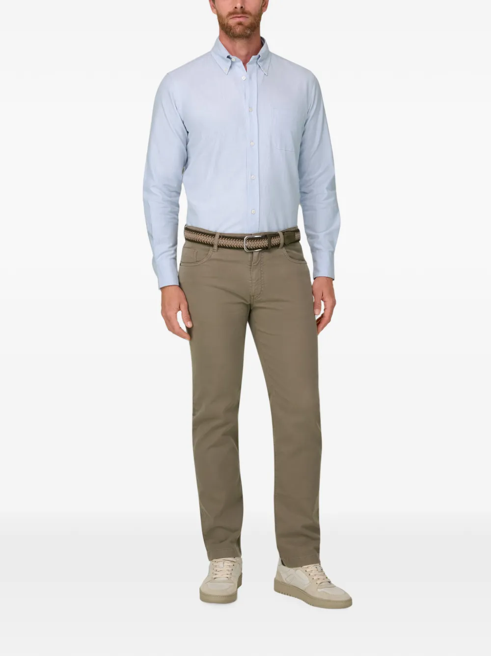 Boggi Milano Oxford regular-fit overhemd Blauw