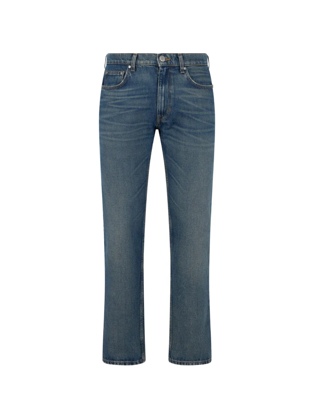 Roberto Cavalli logo-embroidered straight-leg jeans - Blu