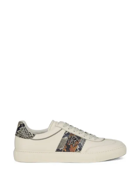 Roberto Cavalli snake-effect logo-plaque sneakers