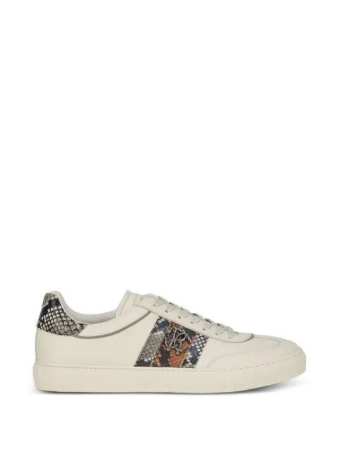 Roberto Cavalli snake-effect logo-plaque sneakers
