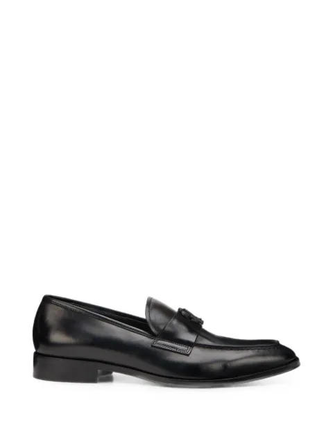 Roberto Cavalli monogram-plaque leather loafers