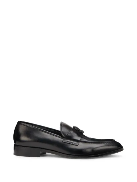 Roberto Cavalli monogram-plaque leather loafers