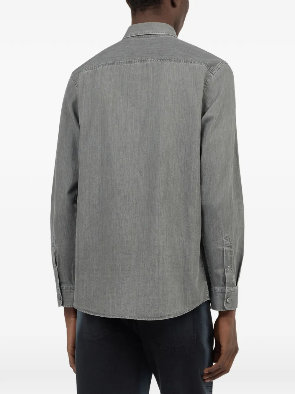 Roberto Cavalli Overhemd met geborduurd logo Grijs