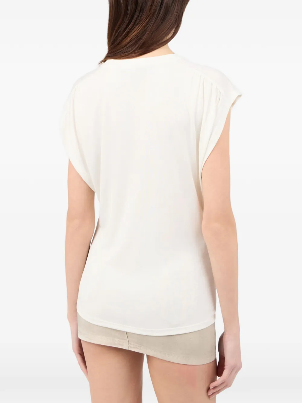 Roberto Cavalli T-shirt verfraaid met monogram Beige