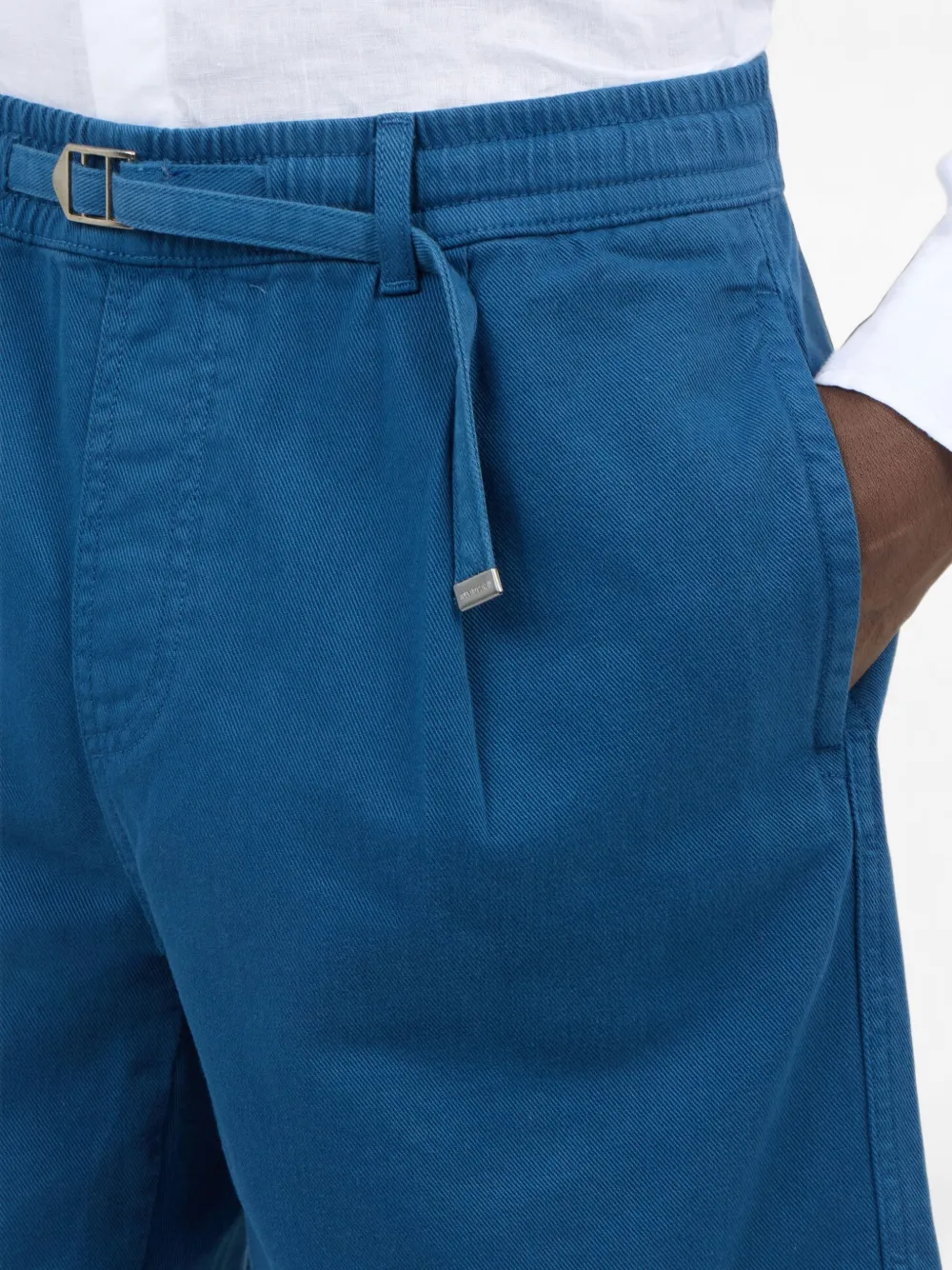 Roberto Cavalli Bermuda shorts met geborduurd logo Blauw