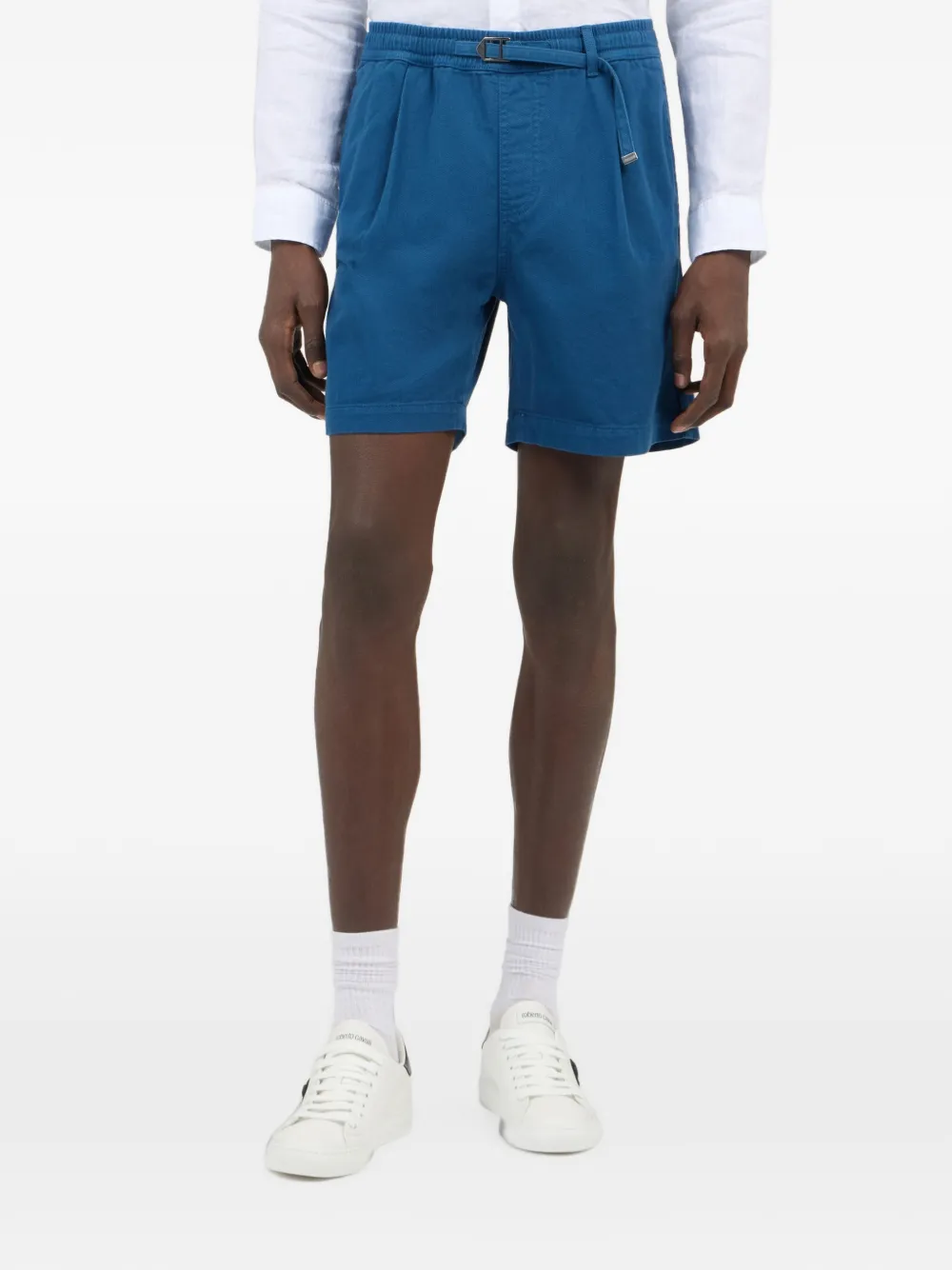Roberto Cavalli Bermuda shorts met geborduurd logo Blauw