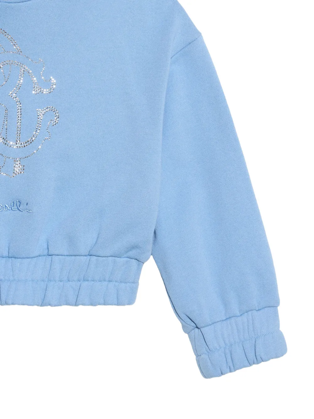 Roberto Cavalli Junior Hoodie verfraaid met stras Blauw