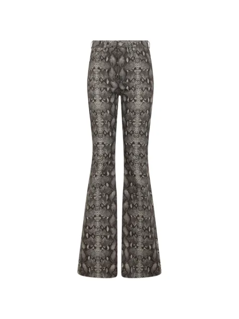 Roberto Cavalli python-print flared jeans