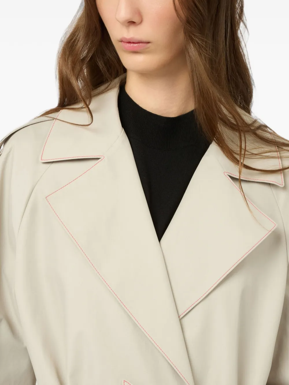 Roberto Cavalli Trenchcoat met dubbele rij knopen Beige