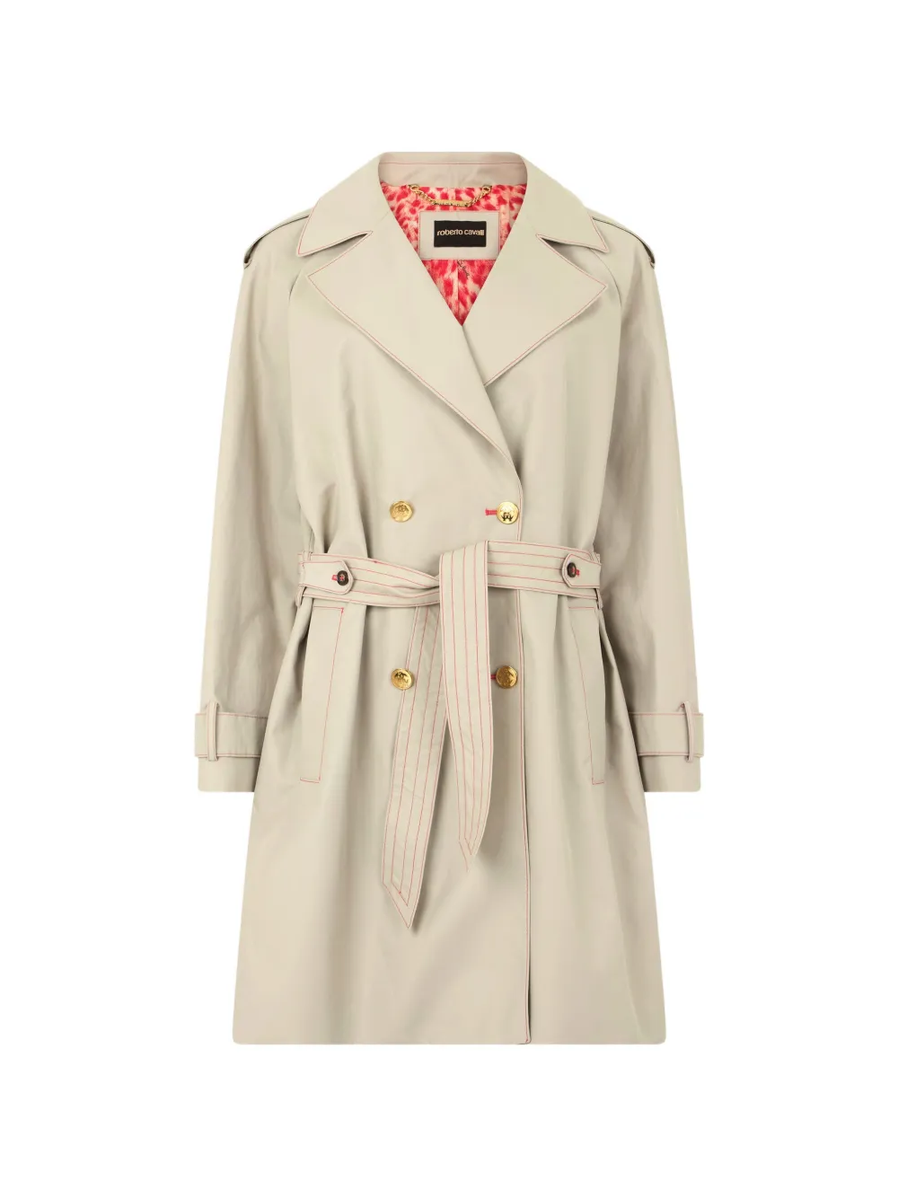 Roberto Cavalli double-breasted trench coat - Tons neutres Roberto Cavalli double-breasted trench coat - Tons neutres