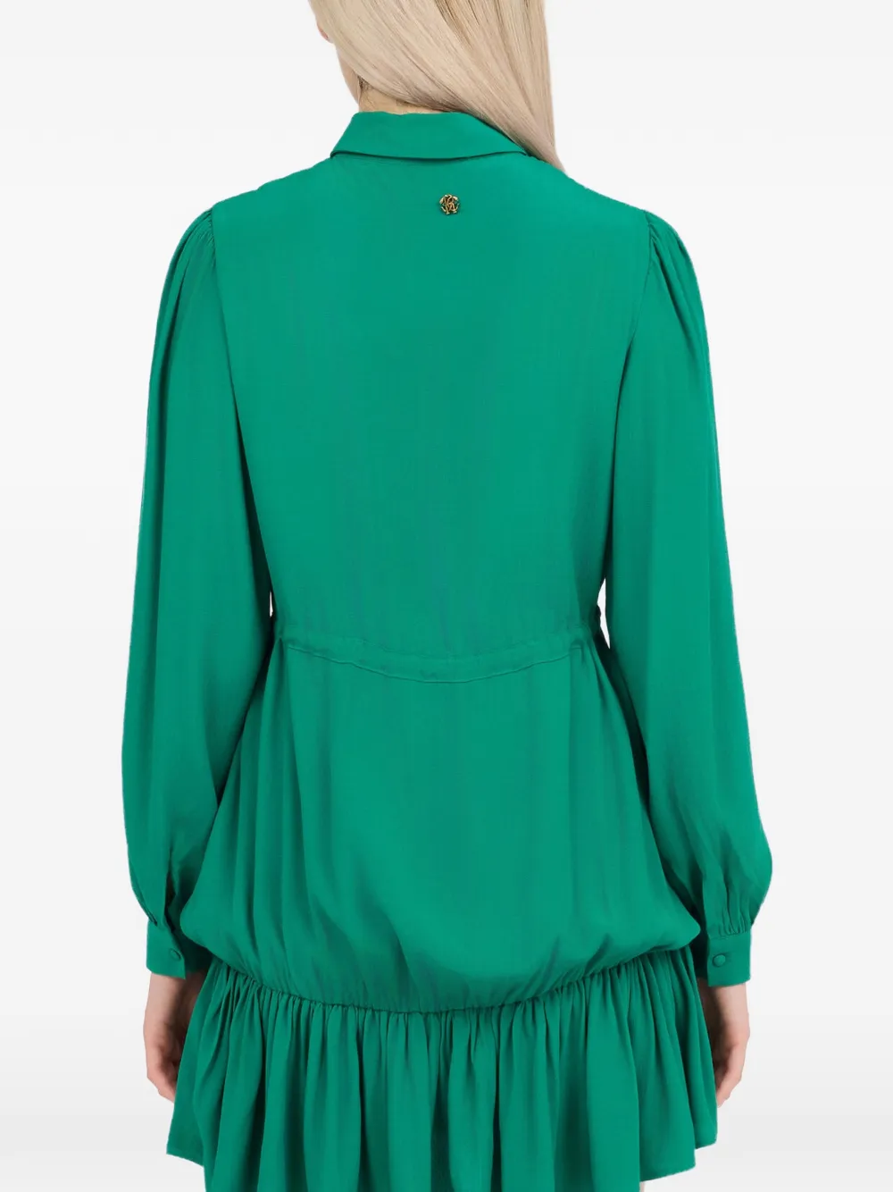 Roberto Cavalli Mini-jurk met ruches Groen