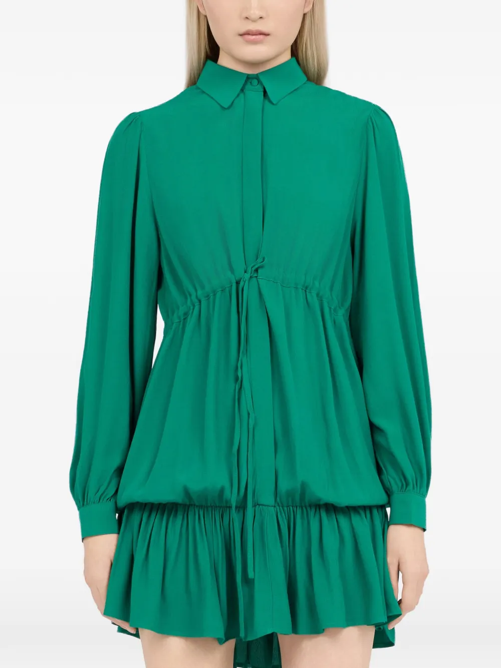 Roberto Cavalli Mini-jurk met ruches Groen