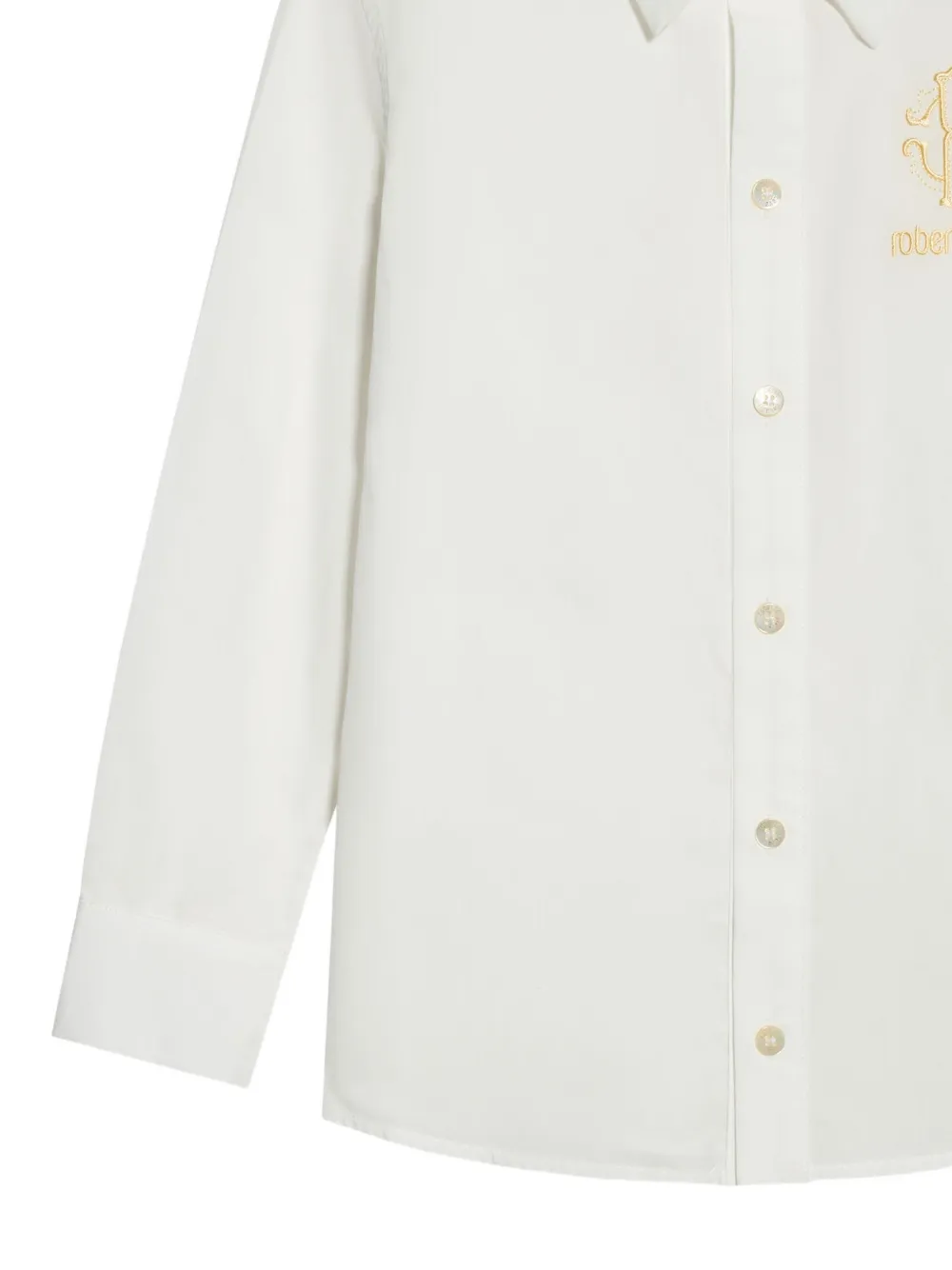 Roberto Cavalli Junior logo-embroidered shirt Wit