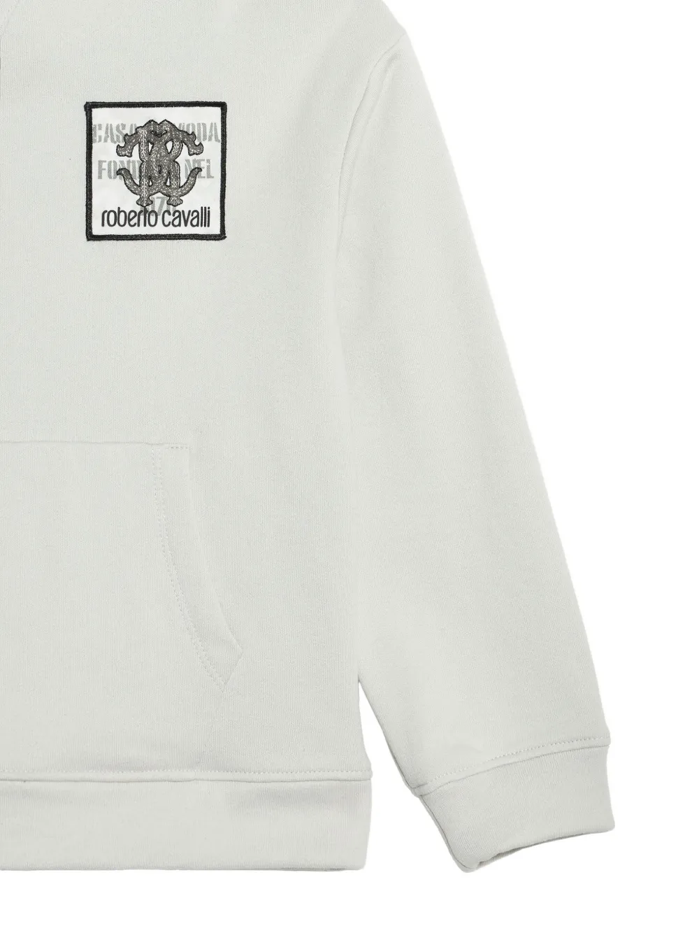 Roberto Cavalli Junior Hoodie met logopatch Grijs