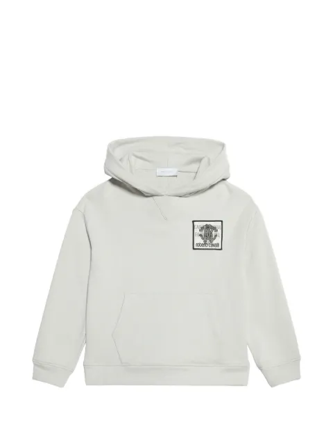 Roberto Cavalli Junior logo-patch hoodie