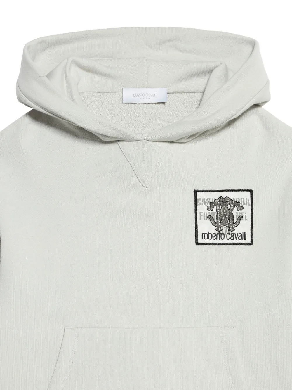 Roberto Cavalli Junior Hoodie met logopatch Grijs