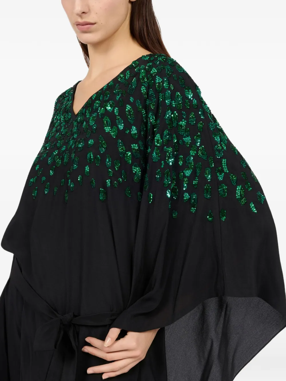 Roberto Cavalli Maxi-jurk met pailletten Zwart