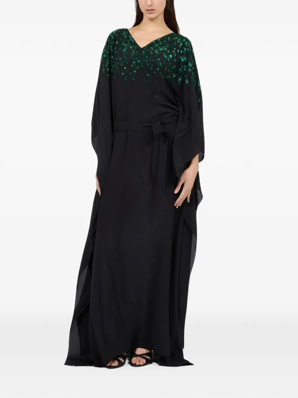 Roberto Cavalli Maxi-jurk met pailletten Zwart
