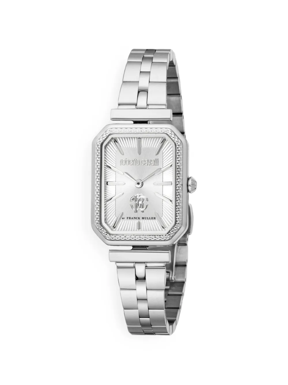 Roberto Cavalli textured bezel 23mm watch - Argent Roberto Cavalli textured bezel 23mm watch - Argent