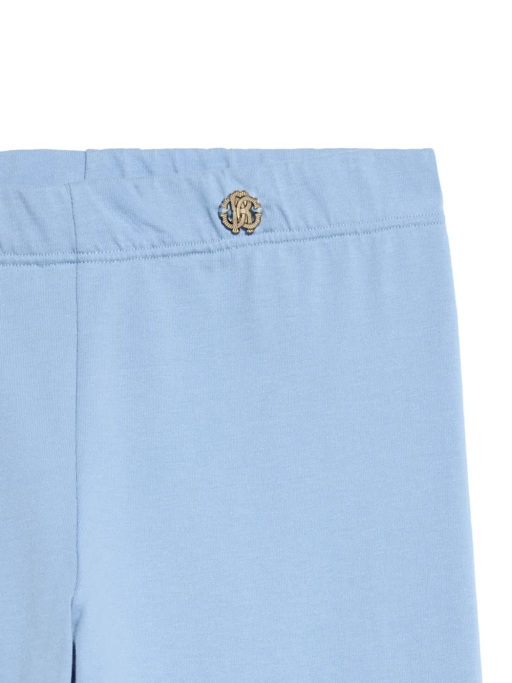 Roberto Cavalli Junior Legging met geborduurd logo Blauw
