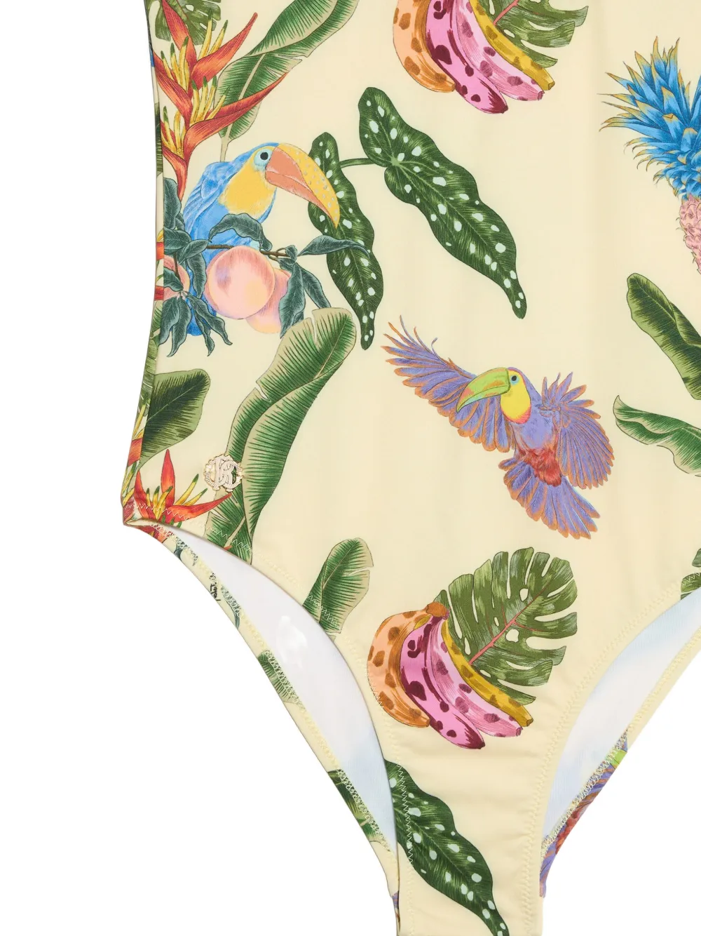 Roberto Cavalli Junior Badpak met tropische print Geel