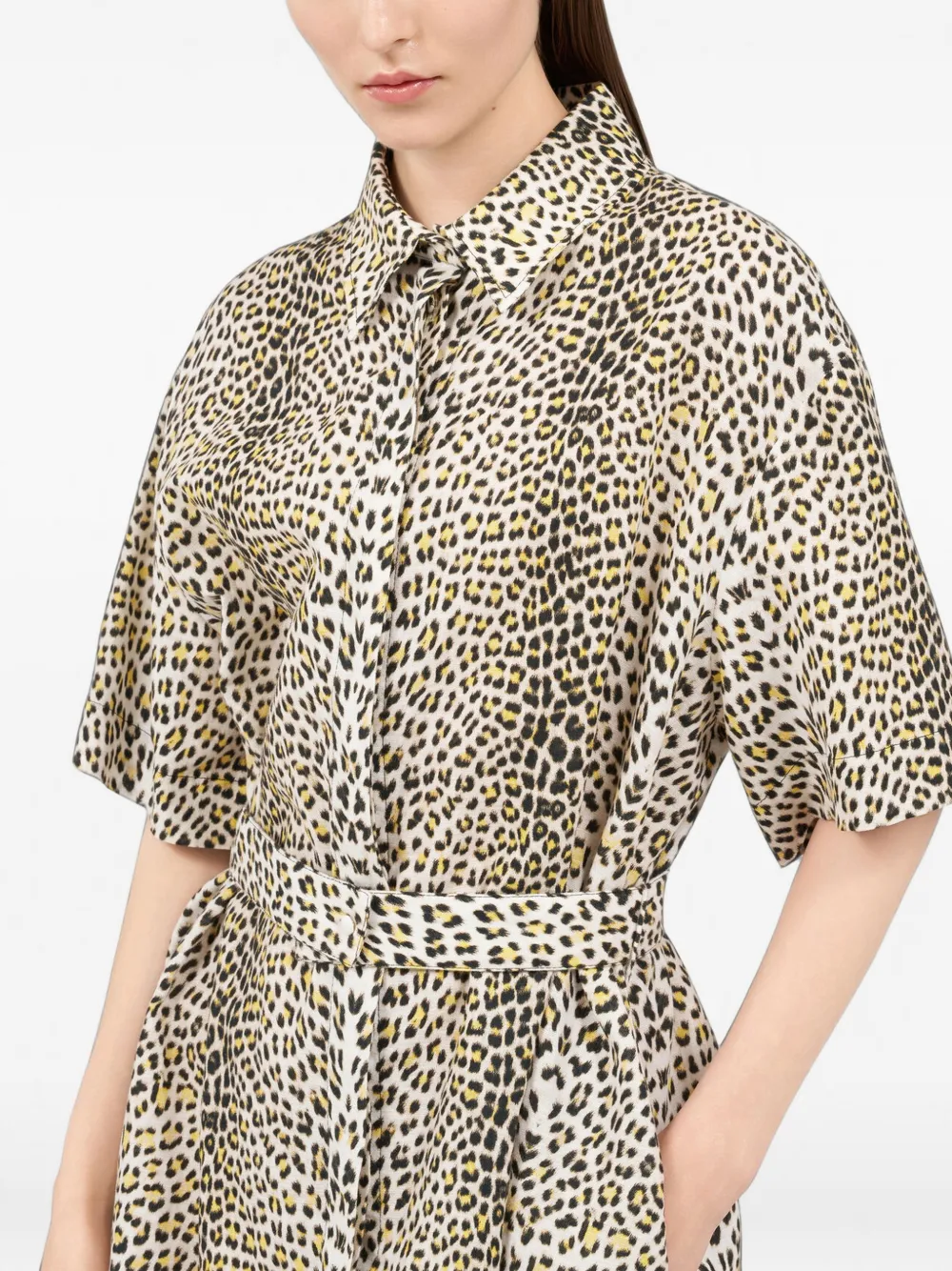Roberto Cavalli Mini-jurk met luipaardprint Beige